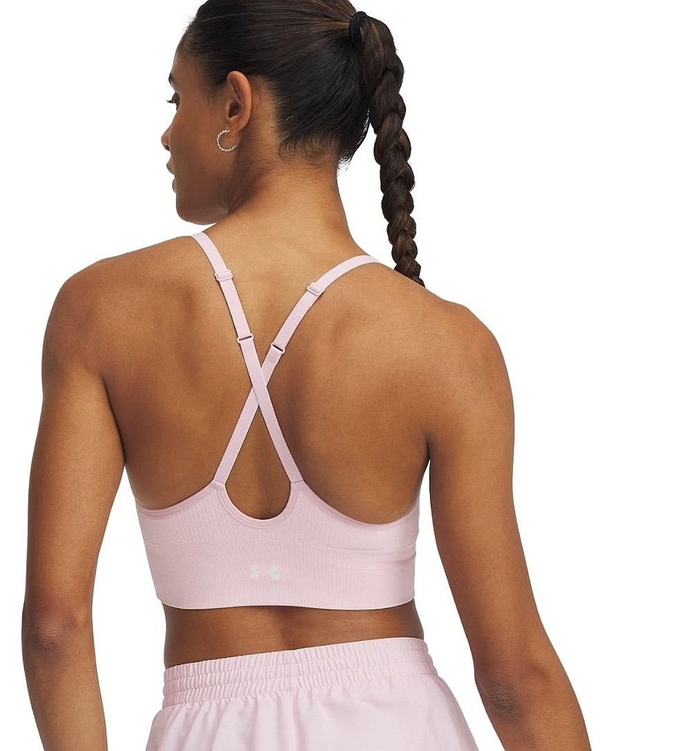 bra Under Armour Vanish Seamless Low - Prime Pink/White - women´s