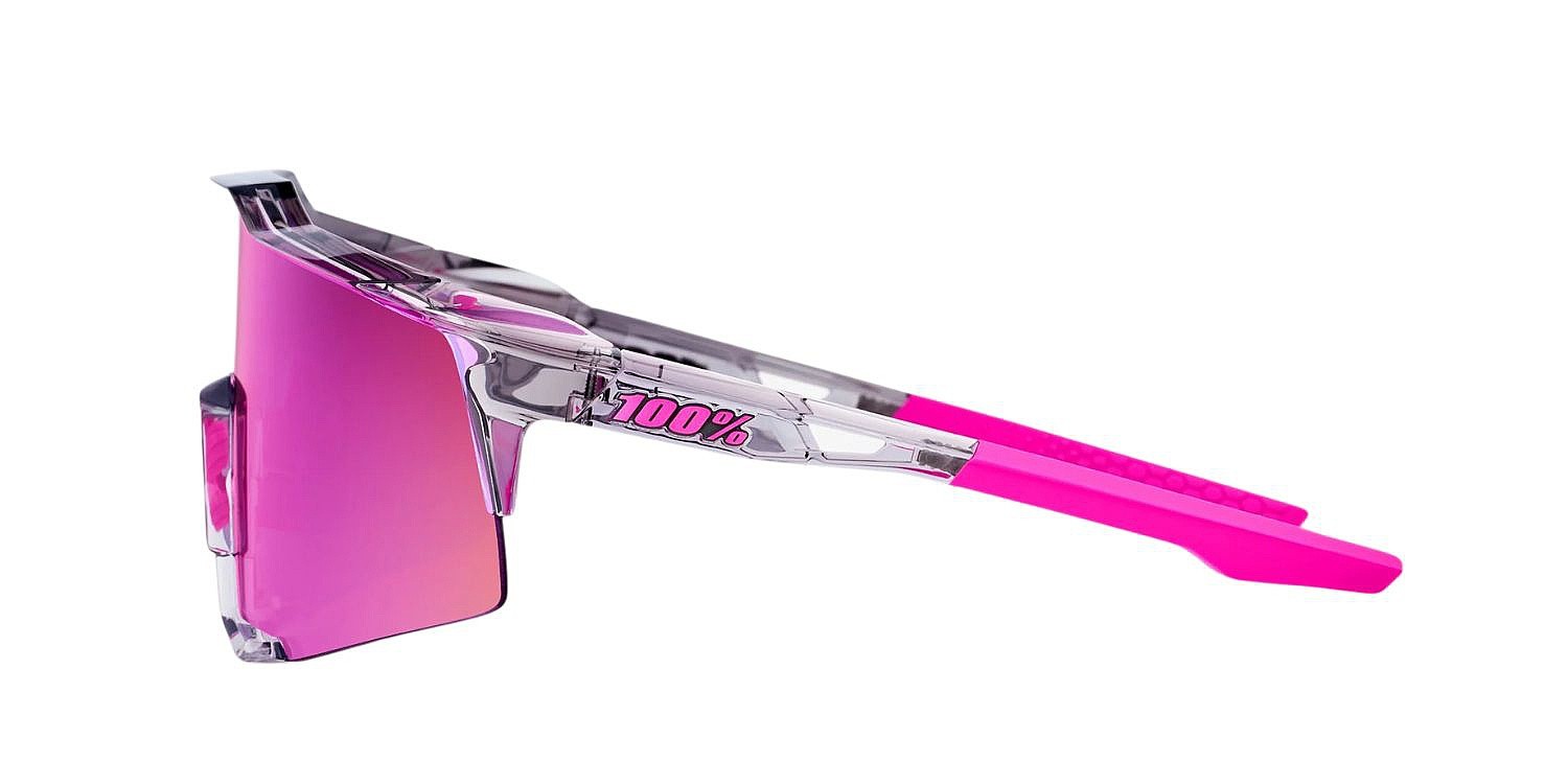 Brille 100% Speedcraft - Polished Translucent Grey/Purple Multilayer Mirror