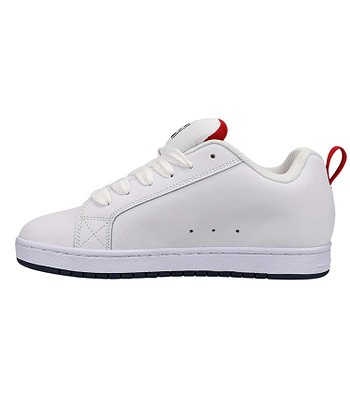 DC Shoes COURT GRAFFIK - Sneakers basse - white/m silver/bianco DC Shoes COURT GRAFFIK - Sneakers basse - white/m silver/bianco