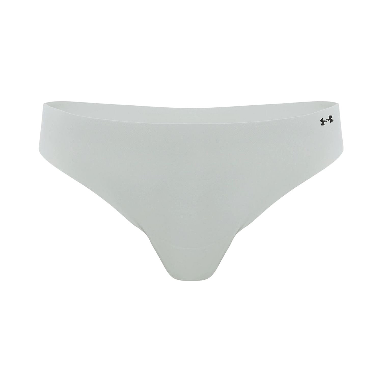 panties Under Armour Pure Stretch No Show Thong 3 Pack - Gray/Gray Dawn/Hydro Green - women´s