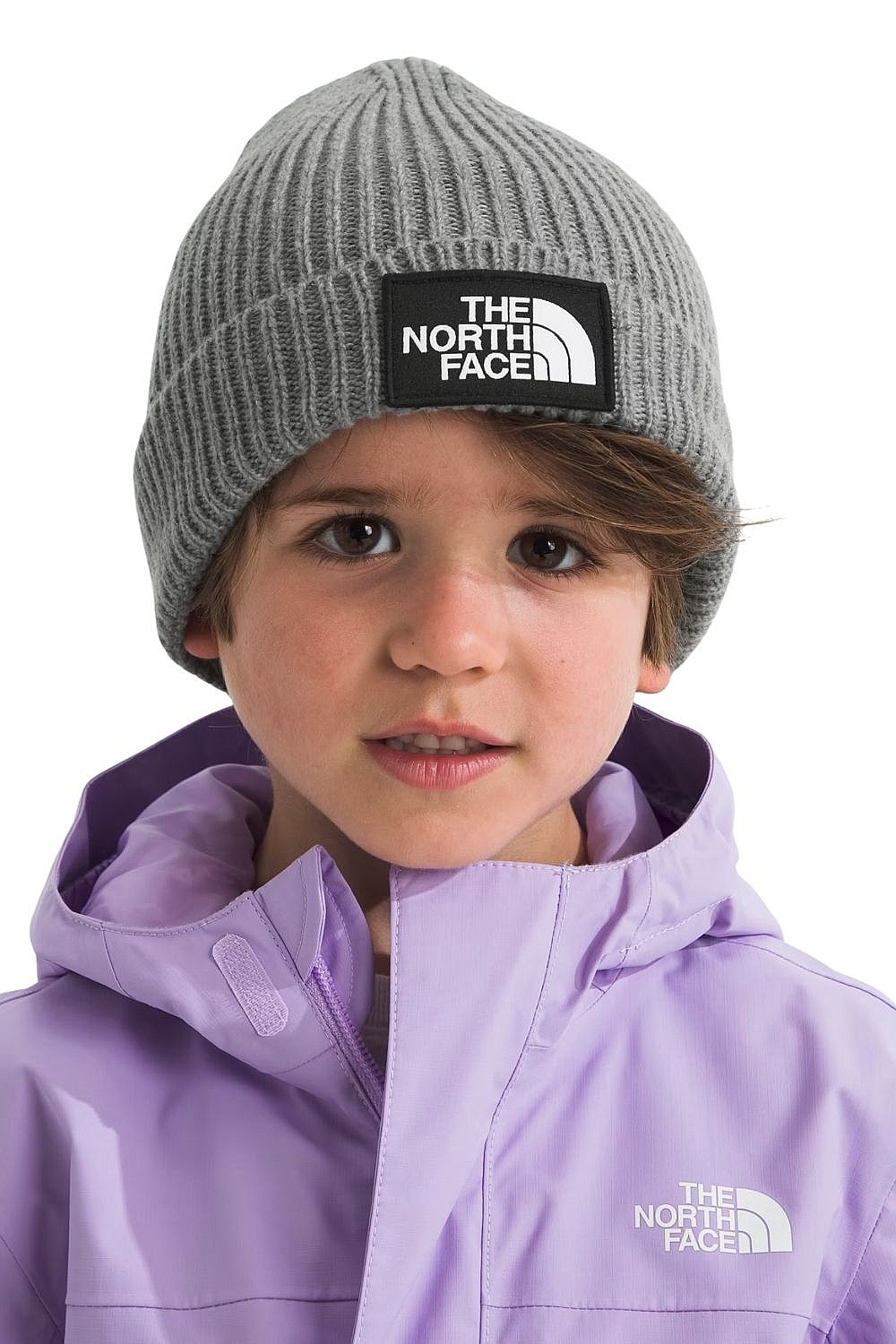 chapéus The North Face TNF Logo Box Cuffed - TNF Medium Grey Heather - unisex junior