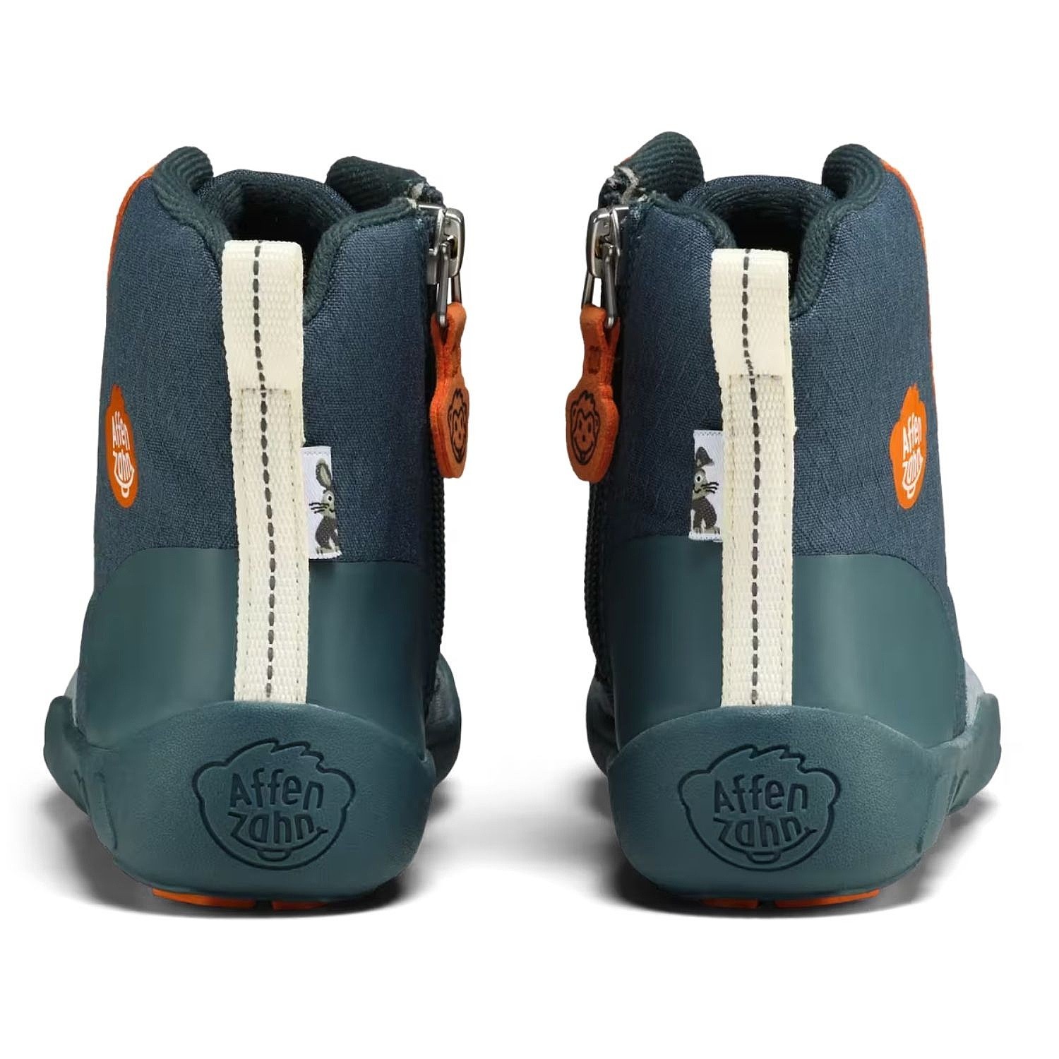 shoes Affenzahn Mid Boot Vegan Discovy Bunny - Petrol - kid´s