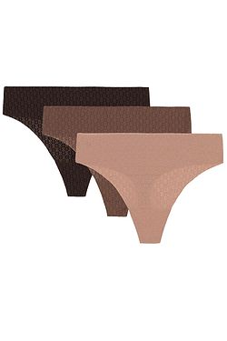 panties Under Armour Pure Stretch Mesh Thong 3 Pack - Toumaline Pink - women´s