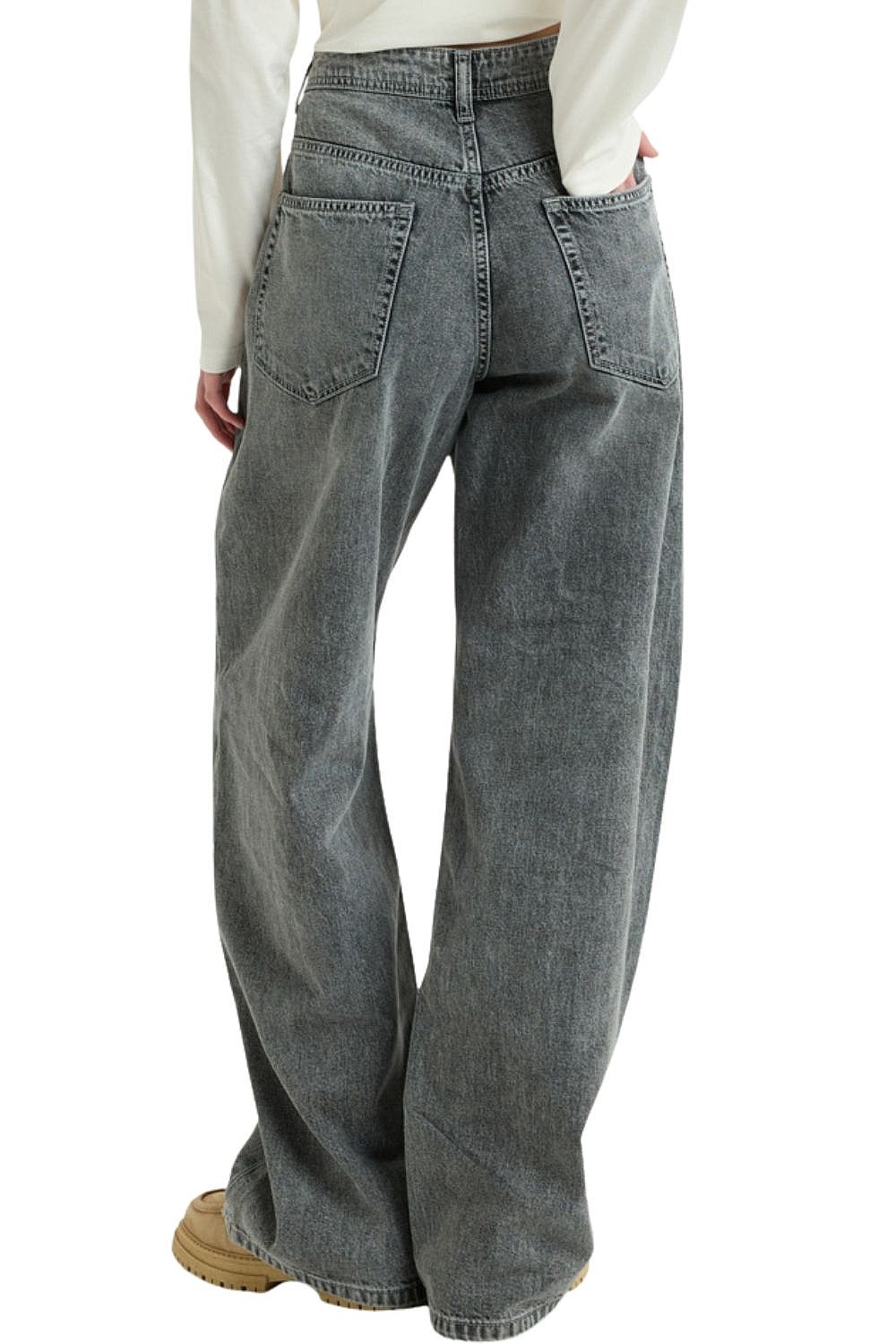 jeans Roxy Milla Wide Leg Regular - KPH0/Mid Grey - women´s