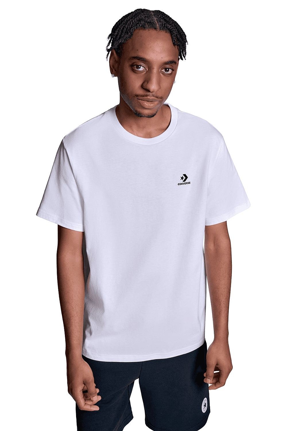 T-Shirt Converse Standard Fit Left Chest Star Chevron Emb/CVM5T876 - WHT/White 10A - men´s