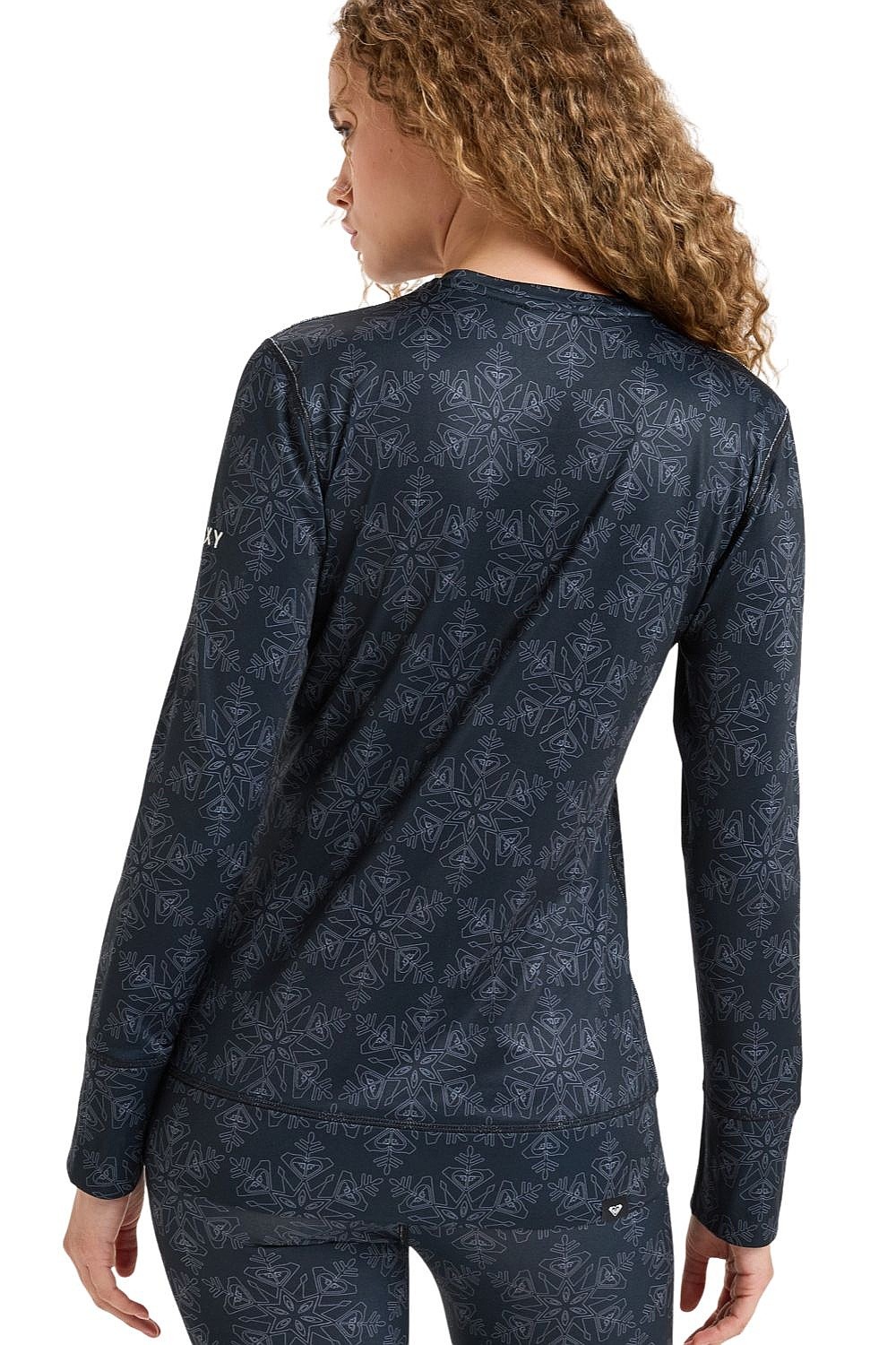 T-Shirt Roxy Daybreak Brushed LS - KVJ7/True Black Snowflakes - women´s