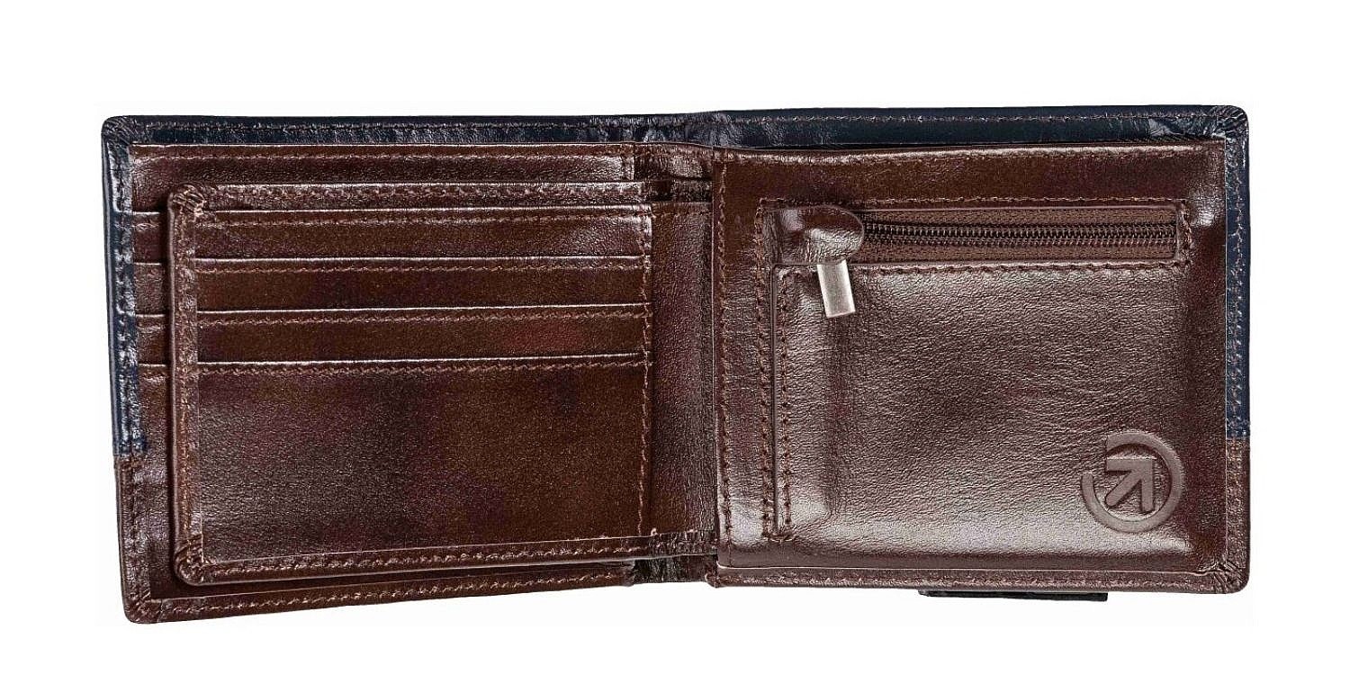Brieftasche Meatfly Eddie Premium Leather - Navy/Brown - men´s