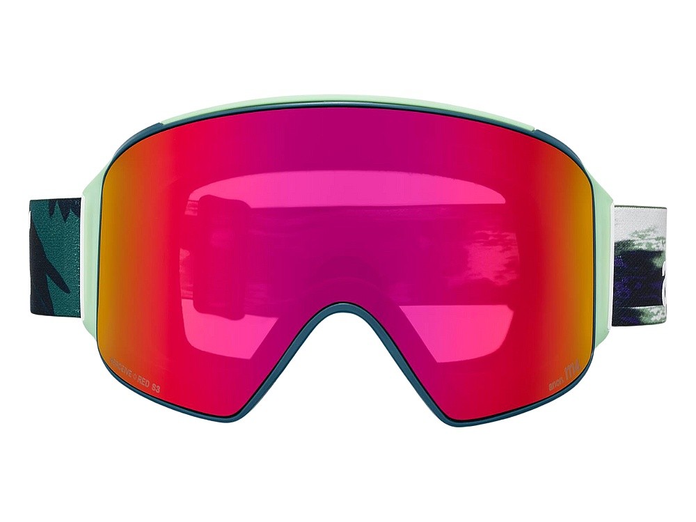 masque de ski  Anon M4 Cylindrical MFI Face Mask - Family Tree/Perceive Sunny Red