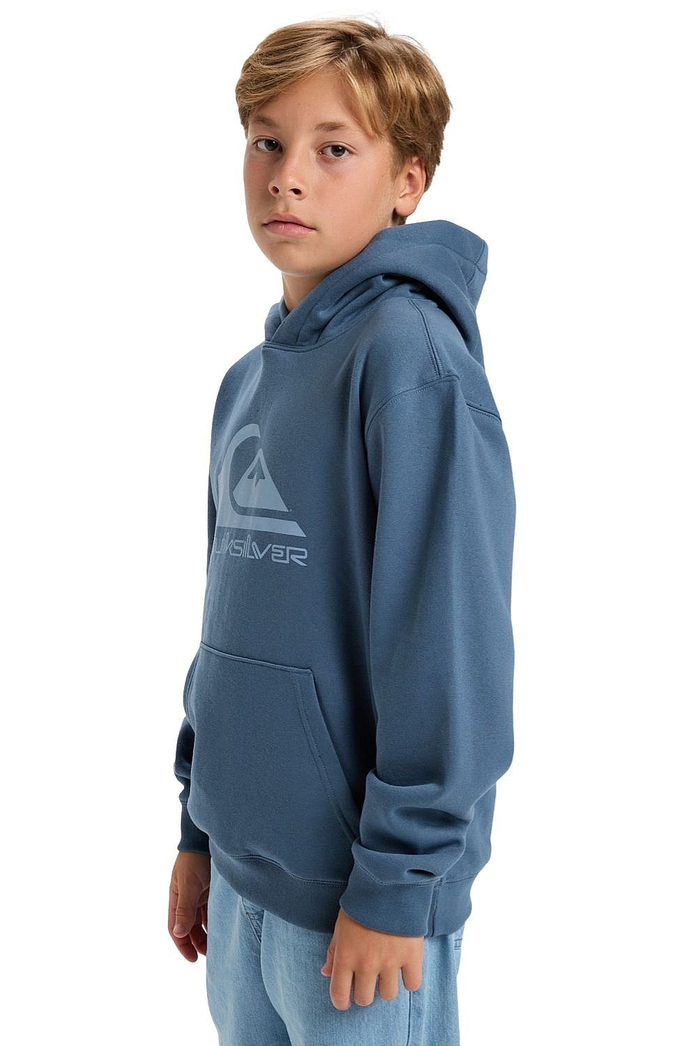 mikina Quiksilver Comp Logo Hoodie - BND0/China Blue