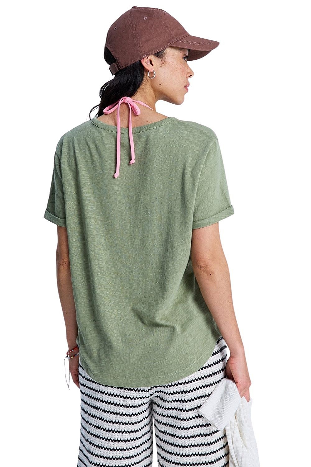 T-shirt Roxy Oceanwave Regular Emby - GLD0/Oil Green