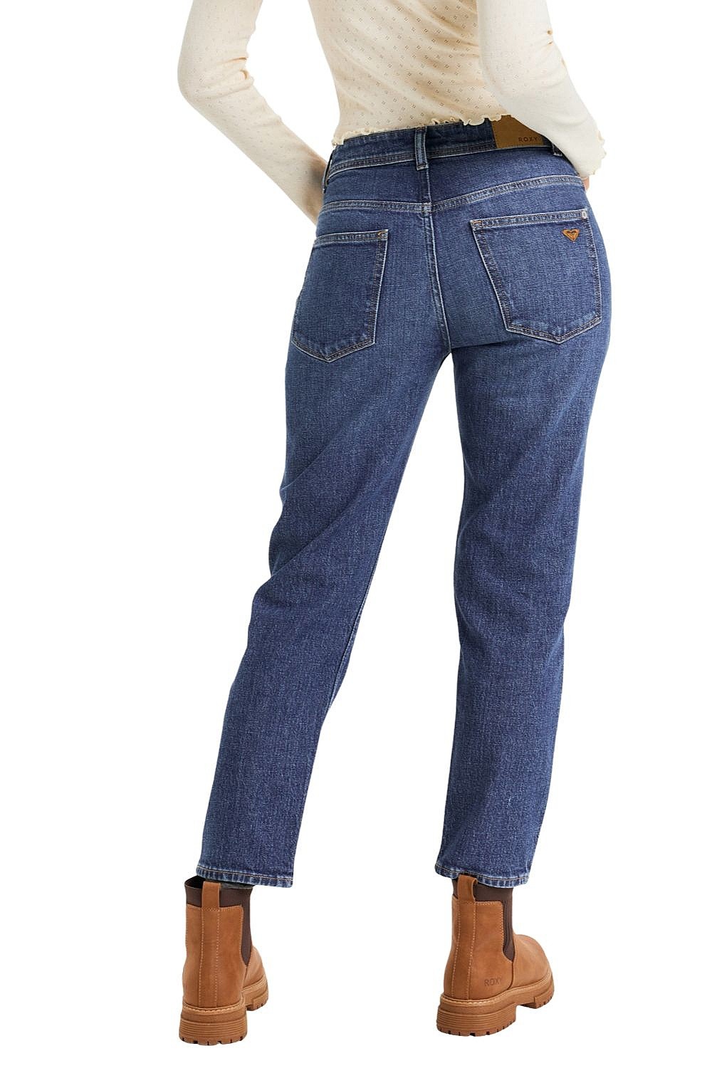 Jeans Roxy Patti Straight Mid - BMTW/Medium Blue - women´s