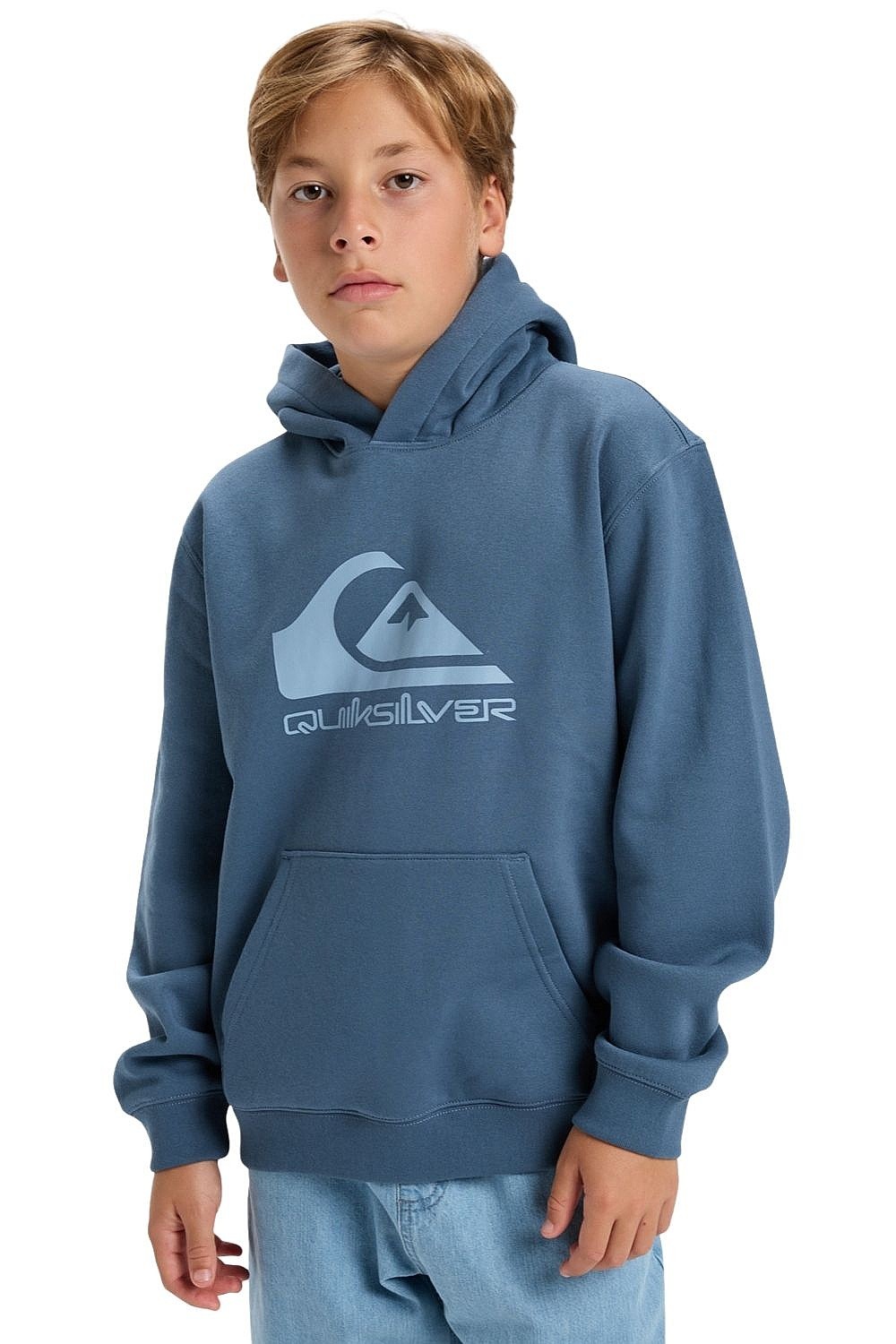 mikina Quiksilver Comp Logo Hoodie - BND0/China Blue