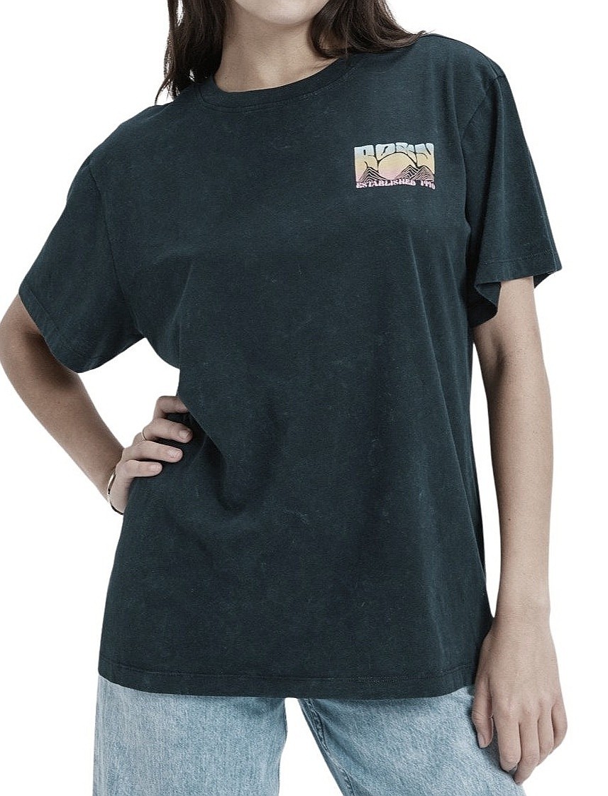 T-shirt Roxy Sunnyoversize Optic Wash - KVJ0/True Black
