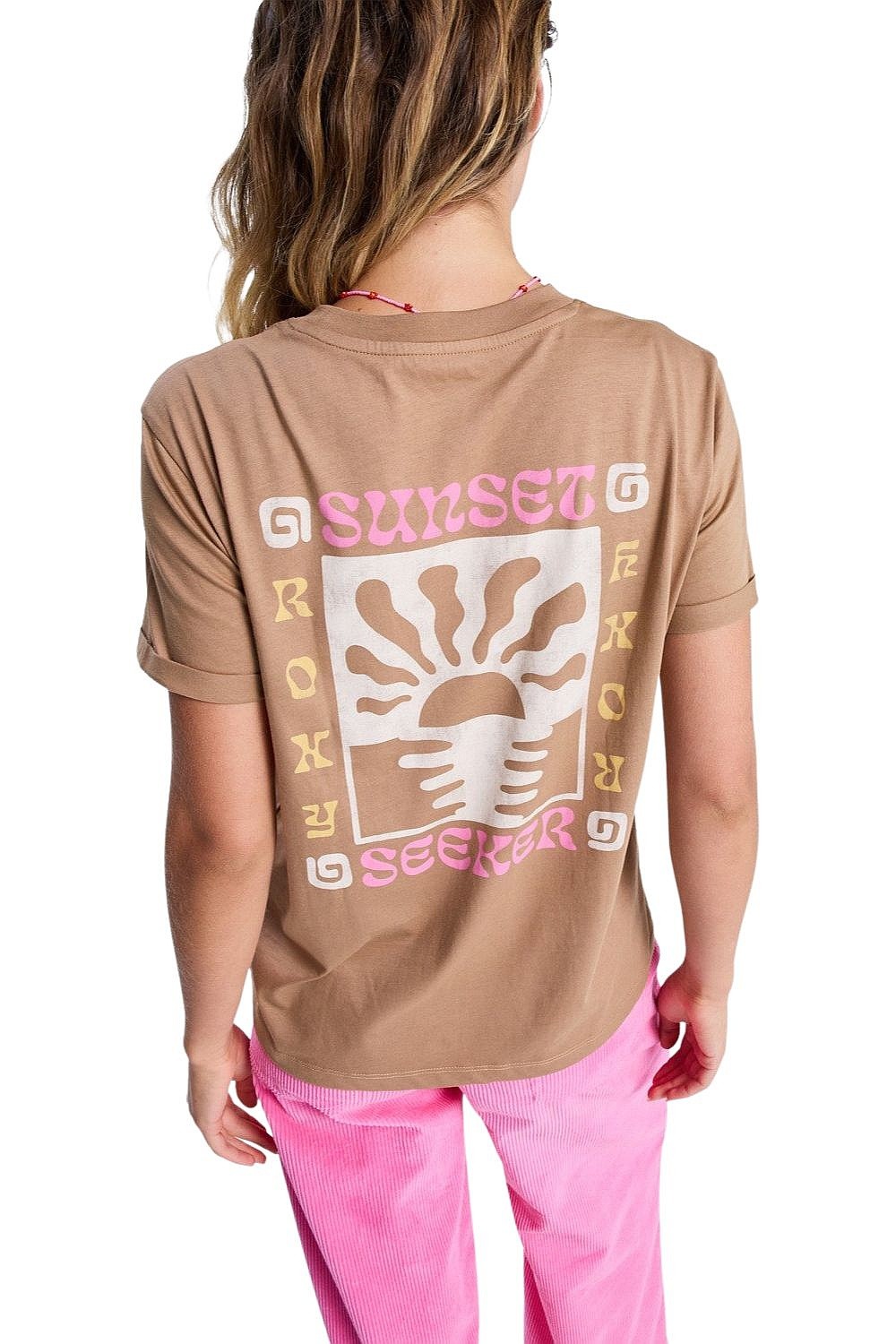 T-shirt Roxy Oceanregular Poster - CMA0/Woodsmoke - women´s