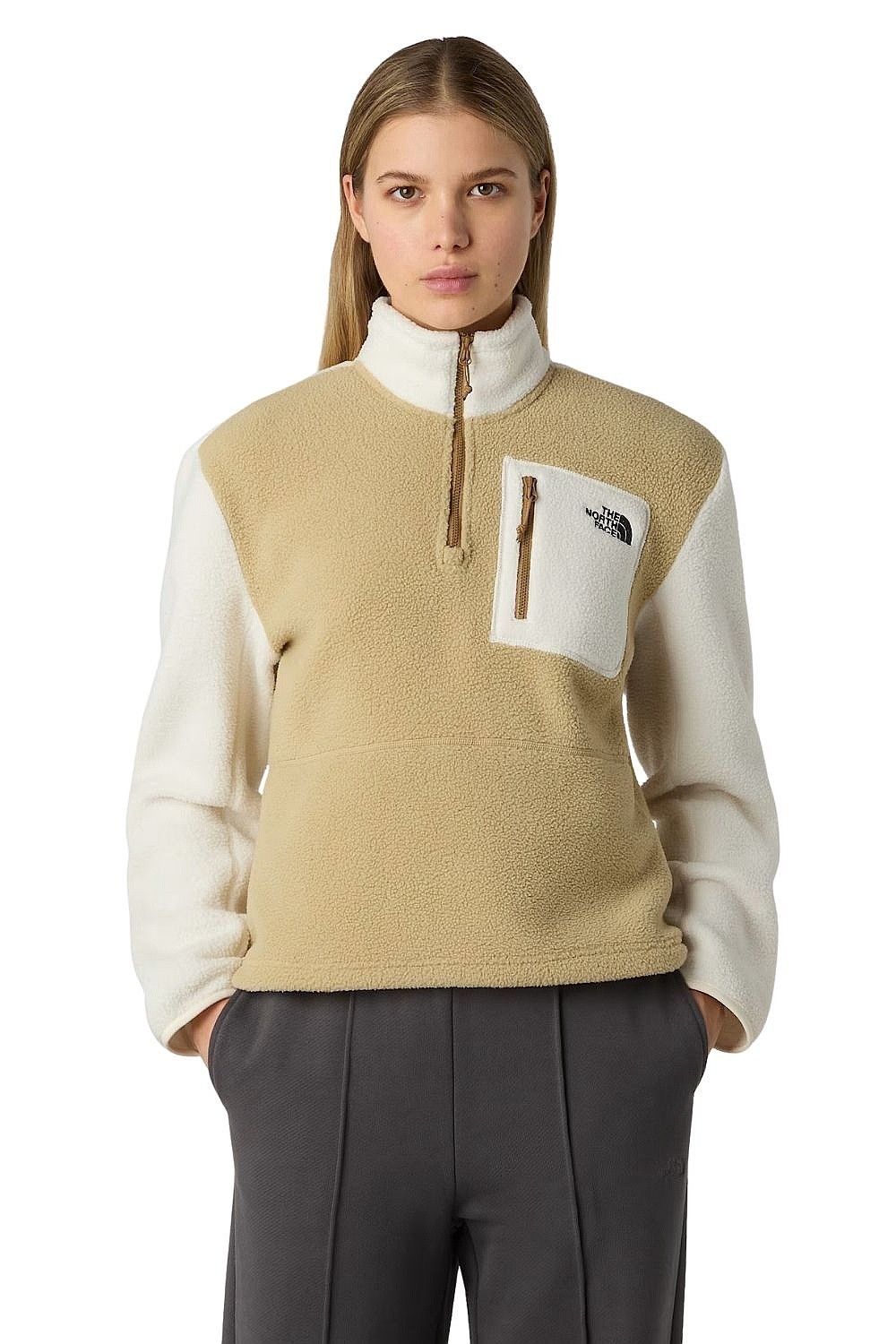 mikina The North Face Yumiori - Khaki Stone/White Dune/Utility Brown - women´s