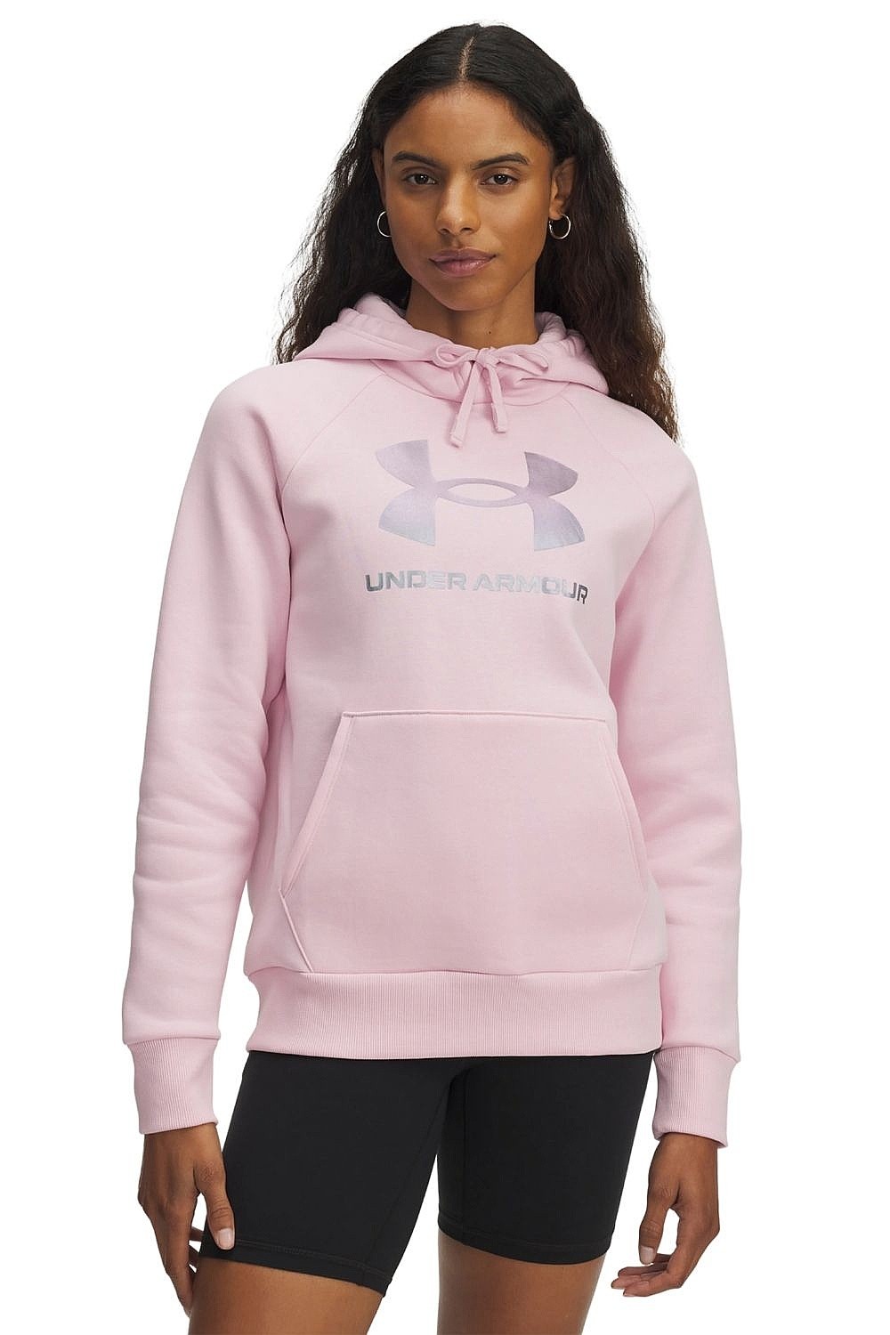 mikina Under Armour Rival Fleece Shimmer - Prime Pink/Iredescent