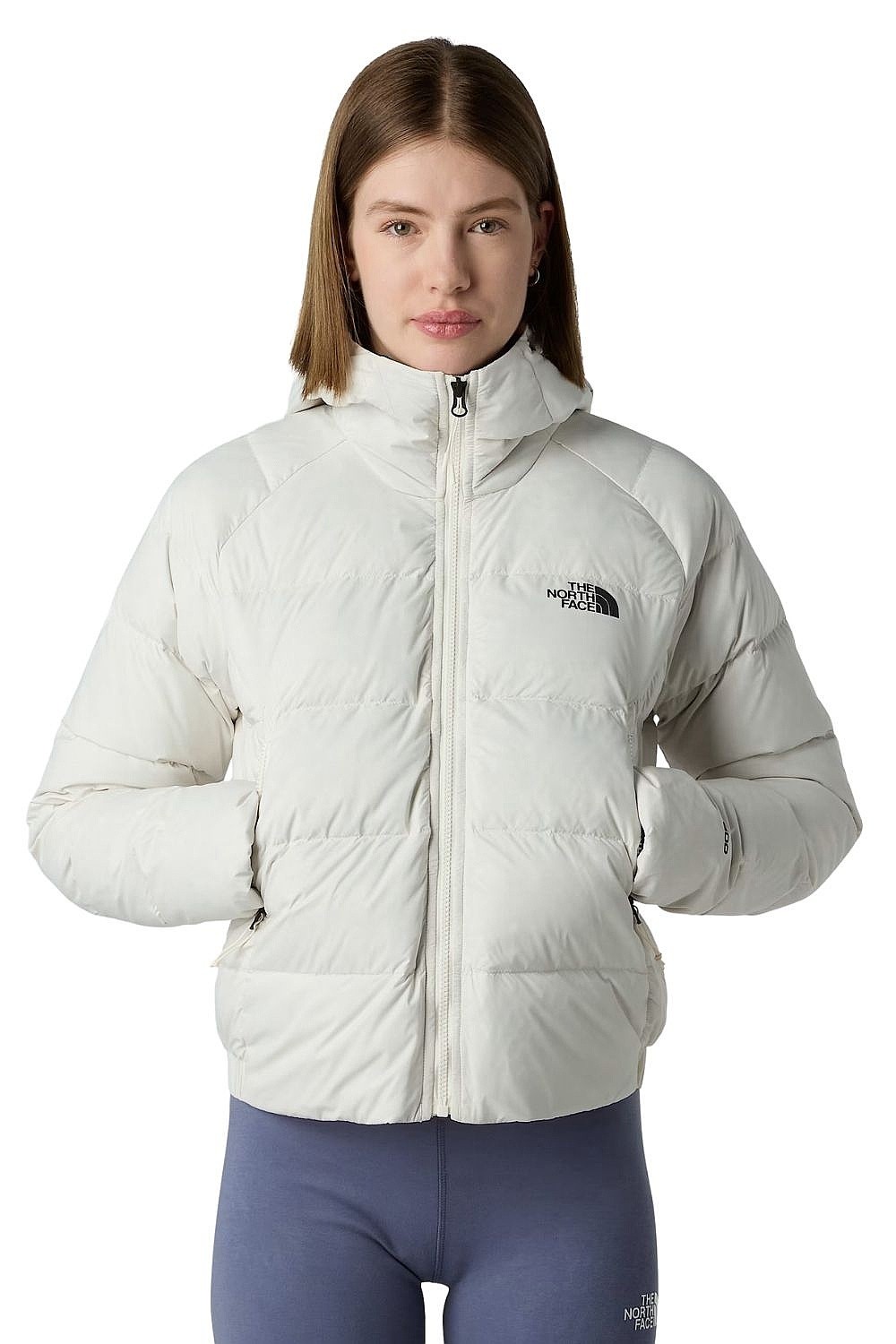 bunda The North Face Hyalite Down Hoodie - White Dune - women´s