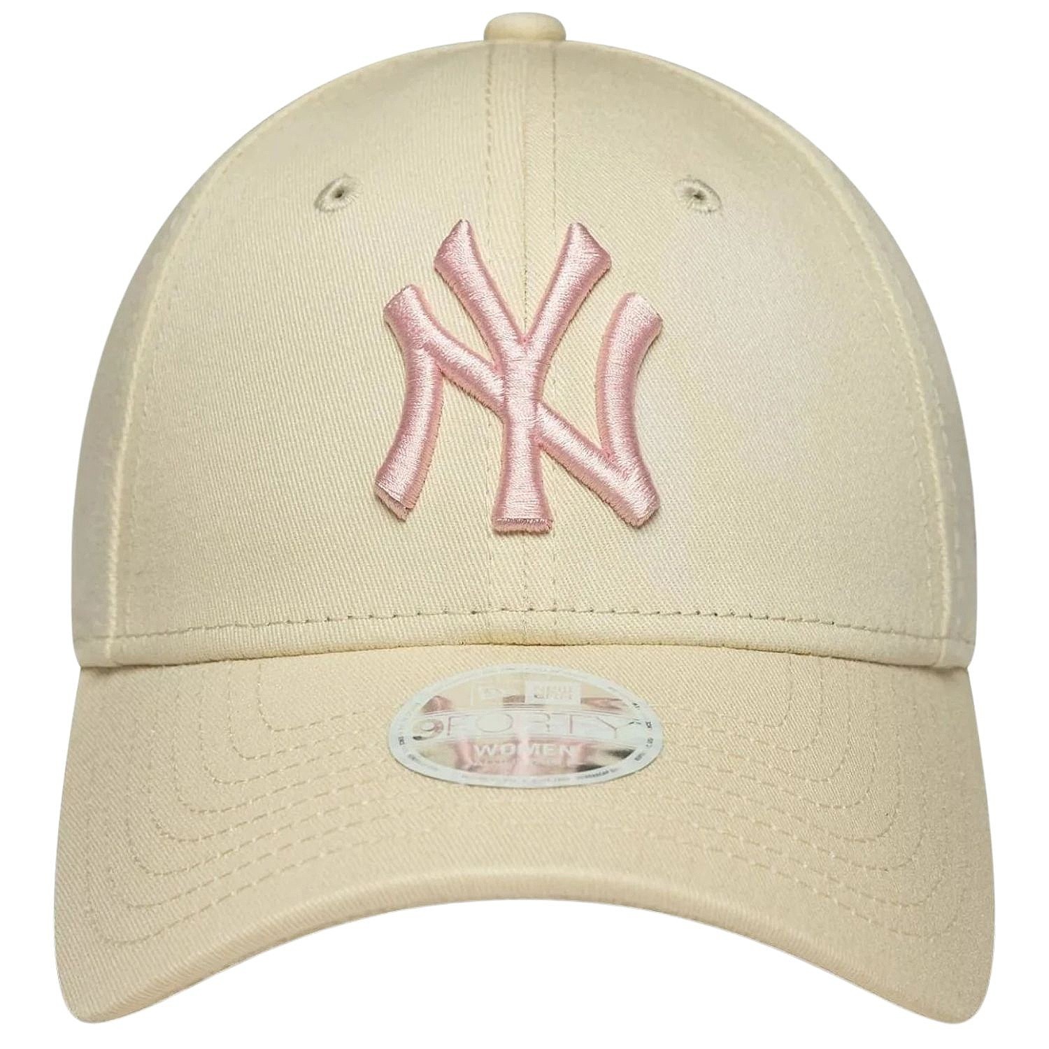 casquette New Era 9FO League Essential MLB New York Yankees - Light Cream/Pink Rouge - women´s