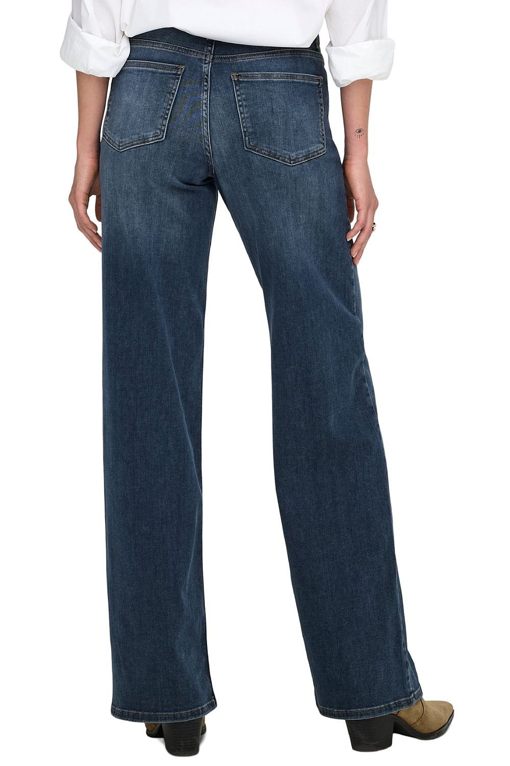 jeans ONLY Madison Hight Waist Wide - Blue Black Denim - women´s