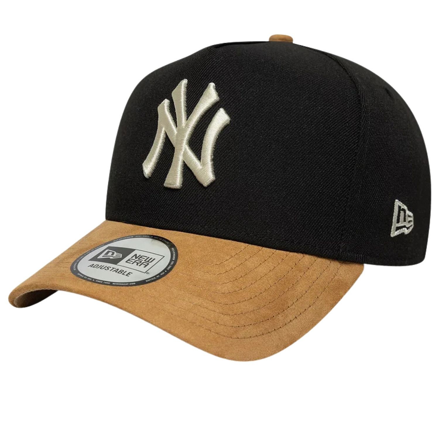 czapka z daszkiem New Era 9FO AF Suede Visor MLB New York Yankees - Black/Camel