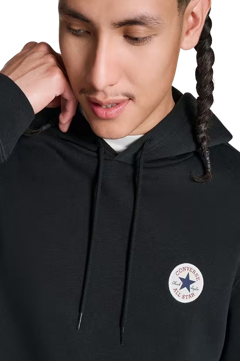 mikina Converse Standard Fit Core Chuck Patch Hoodie/CVM5K981 - BLK/Converse Black - men´s
