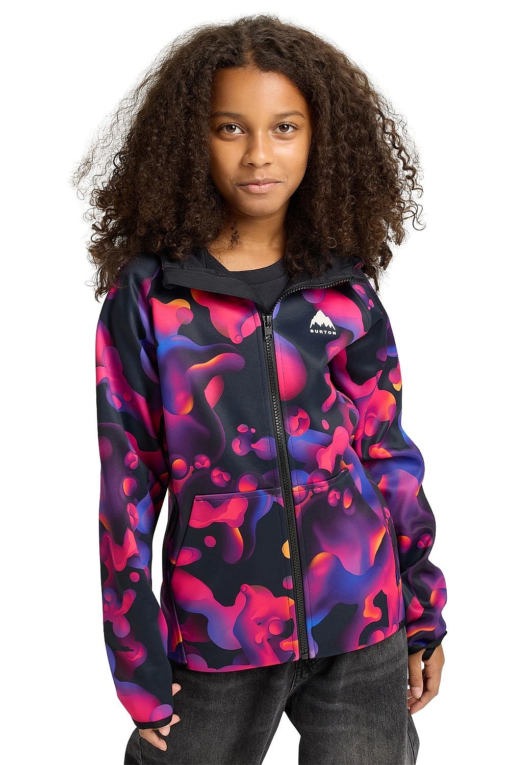 mikina Burton Crown Weatherproof Fleece Zip - Lava Lamp - girl´s