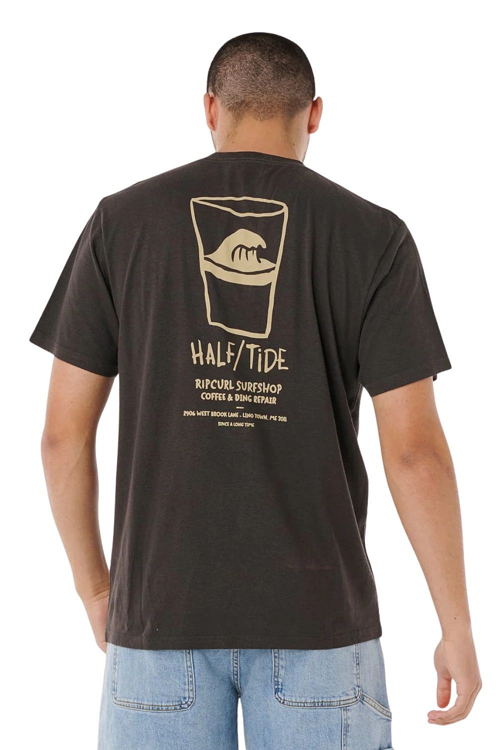 T-Shirt Rip Curl Shaper Address - Washed Black - men´s