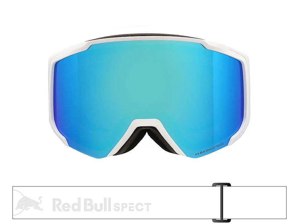 masque de ski  Red Bull SPECT Jibb - 04BL3/Matt White/White/Smoke/Blue Mirror