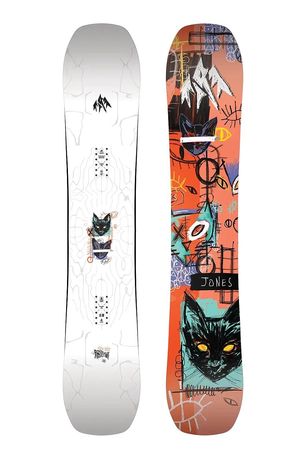 deska snowboardowa Jones Rally Cat True Camber Wide - White