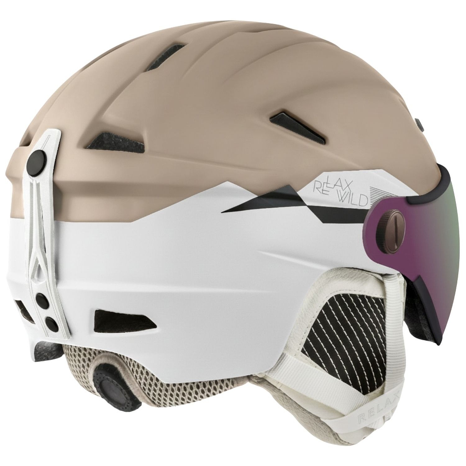 kask Relax Stealth Visor - RH24KX/Beige/White Matt