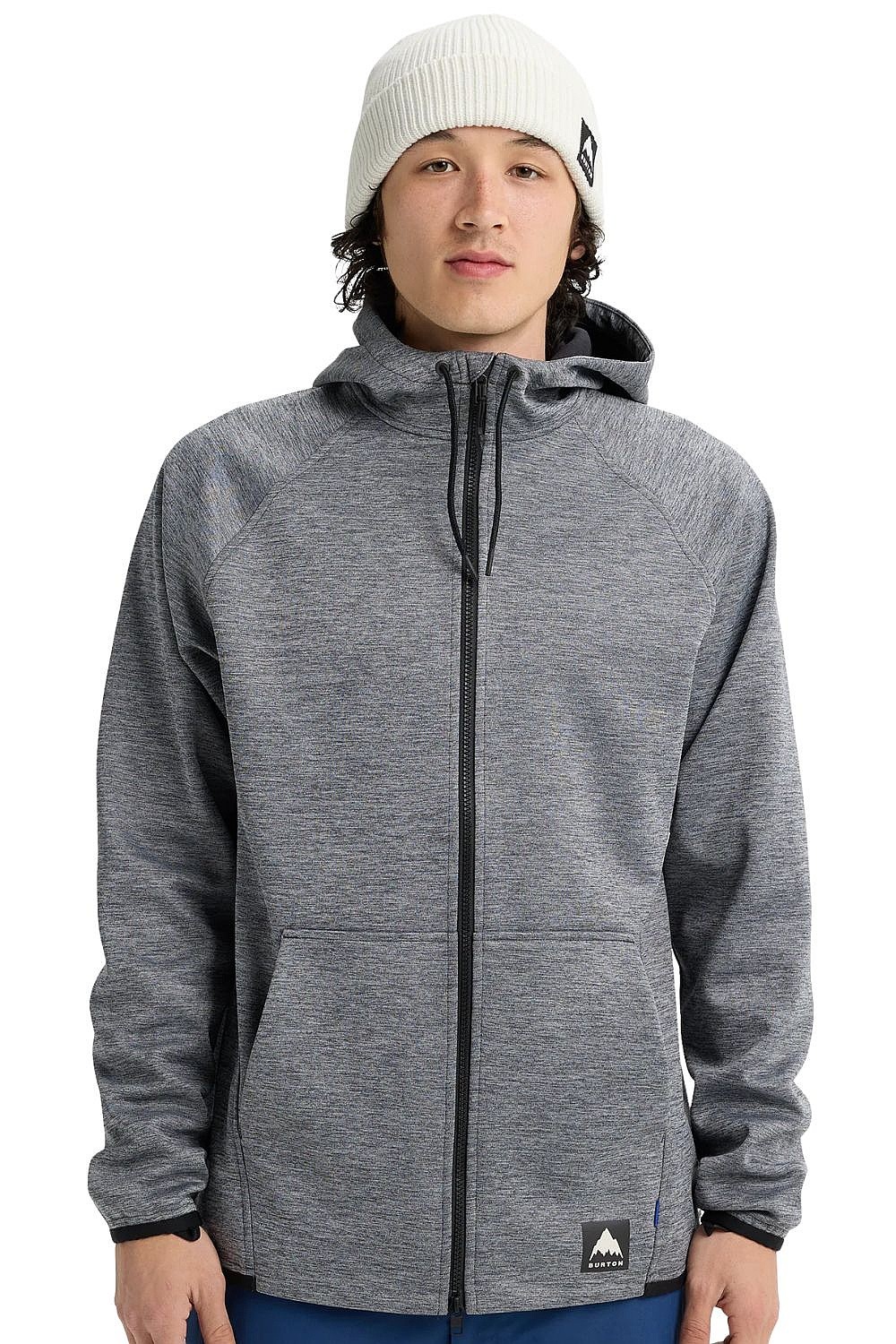 mikina Burton Crown Weatherproof Fleece Zip - True Black Heather - men´s