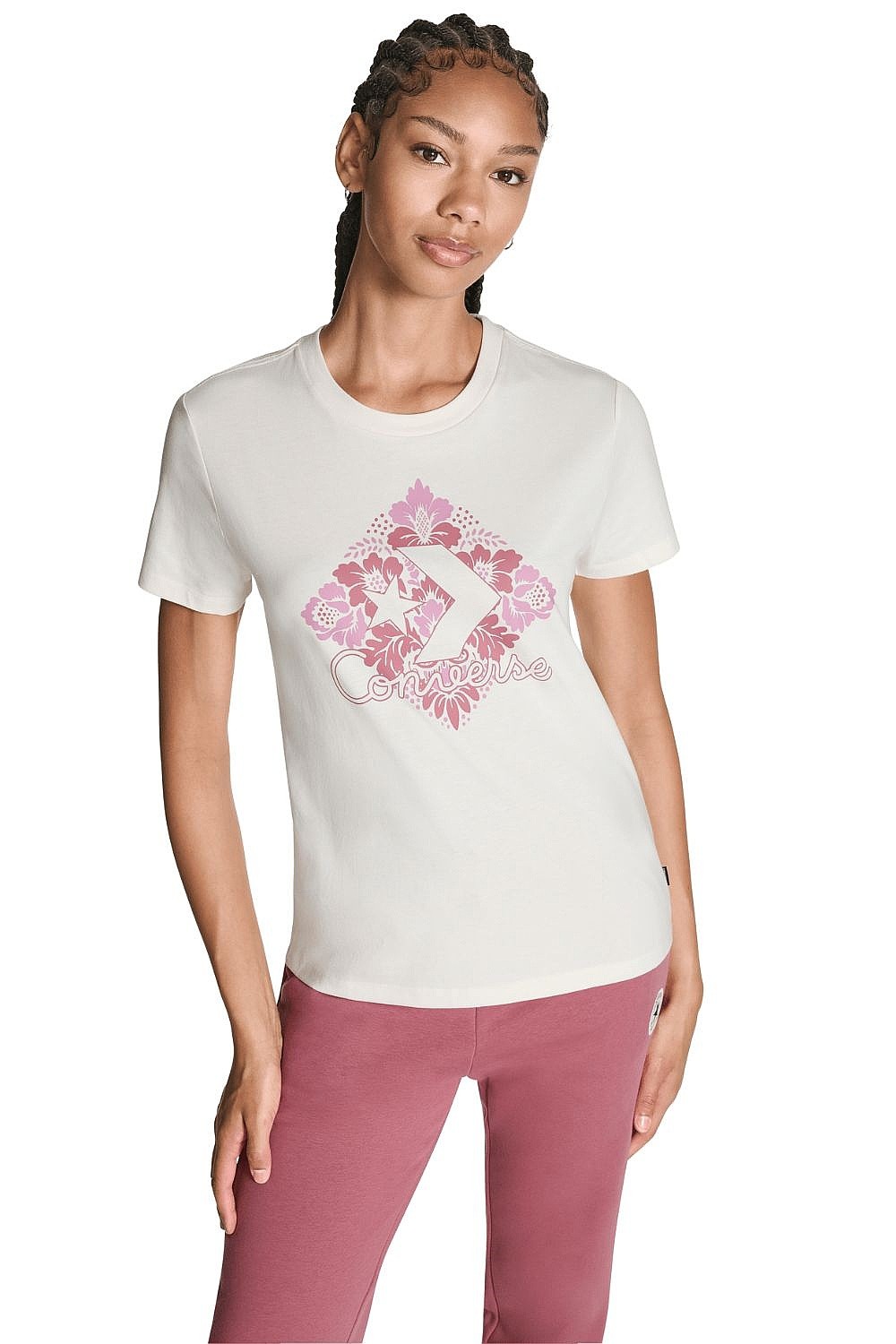 camisa Converse Floral Damask Star Chevron/CVW5T846 - EG7/Egret - women´s
