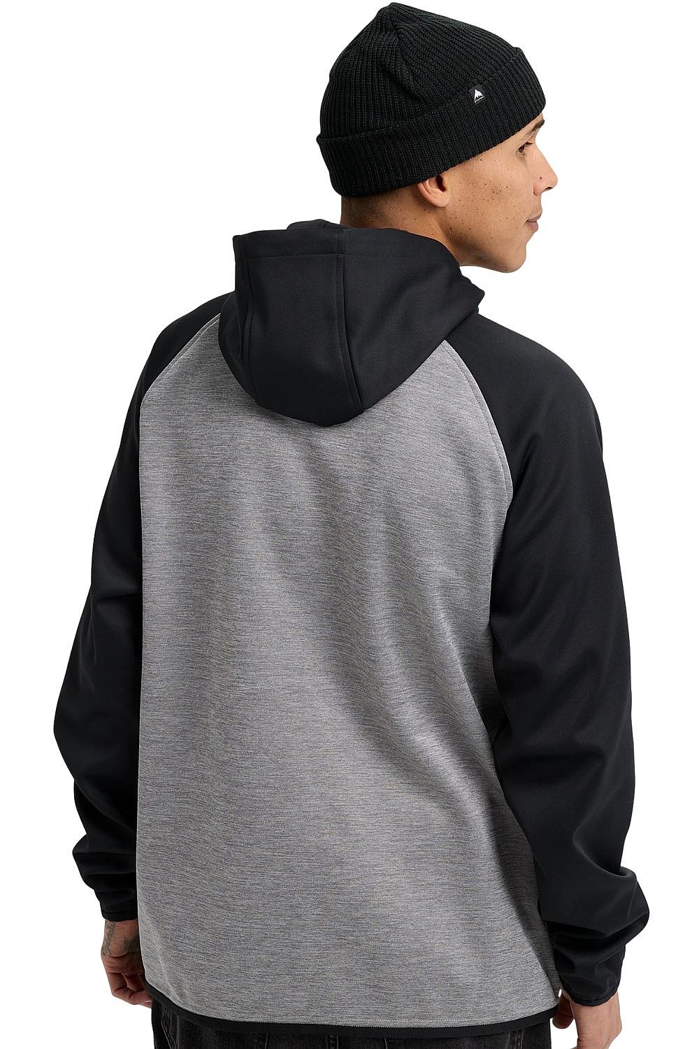 Sweatshirt Burton Crown Weatherproof Fleece Zip - Gray Heather/True Black - men´s