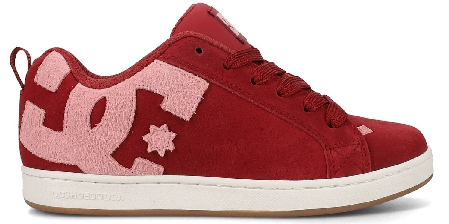 chaussures DC Court Graffik SD - Dark Red/Pink/Off White - women´s
