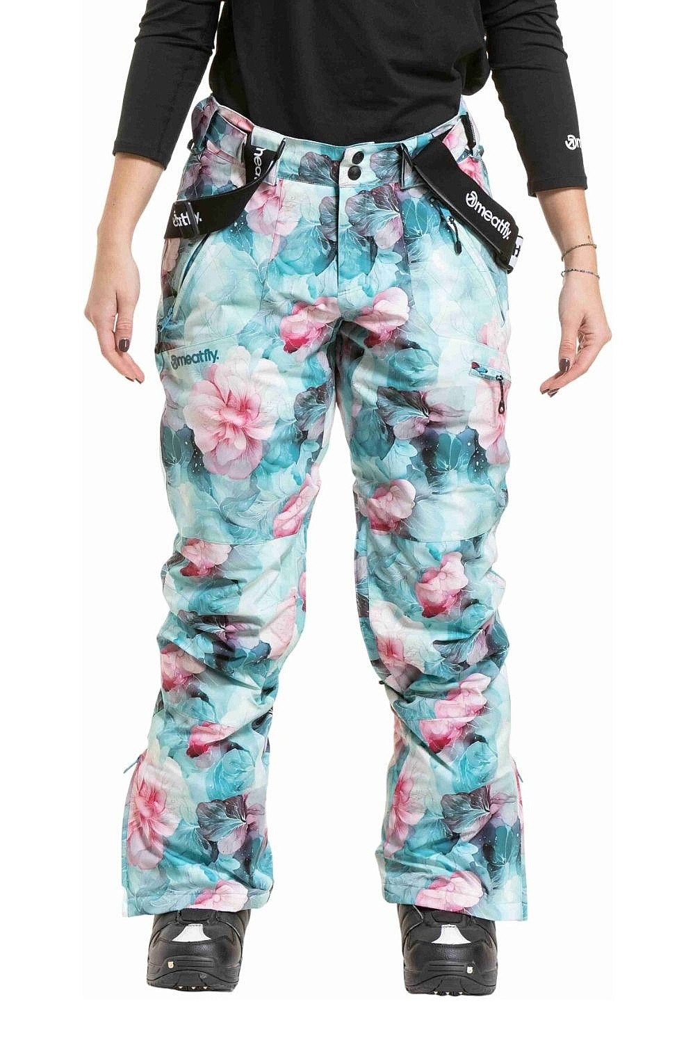 spodnie Meatfly Foxy - Pink Flowers