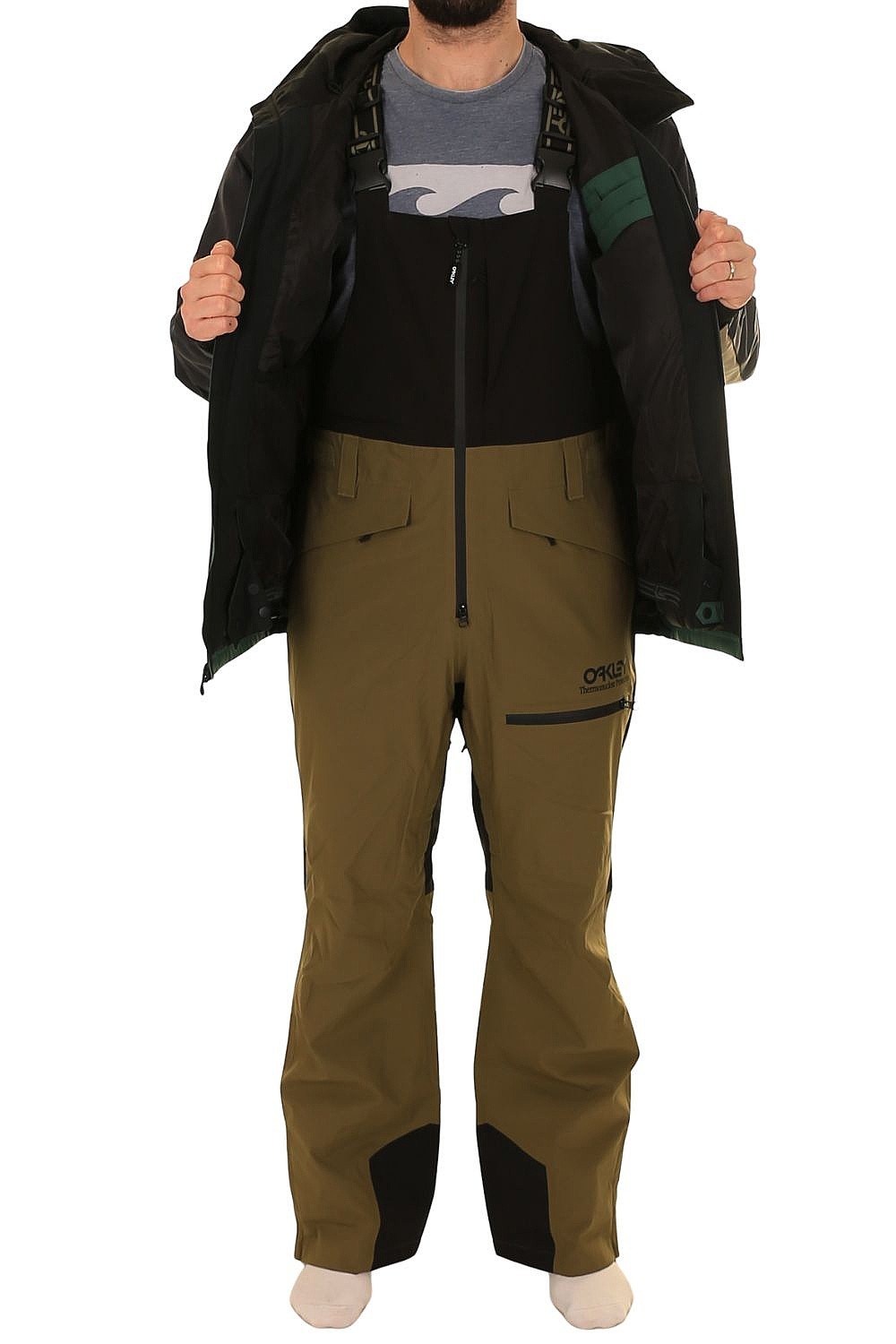 spodnie Oakley TNP Shell Bib - Army Green