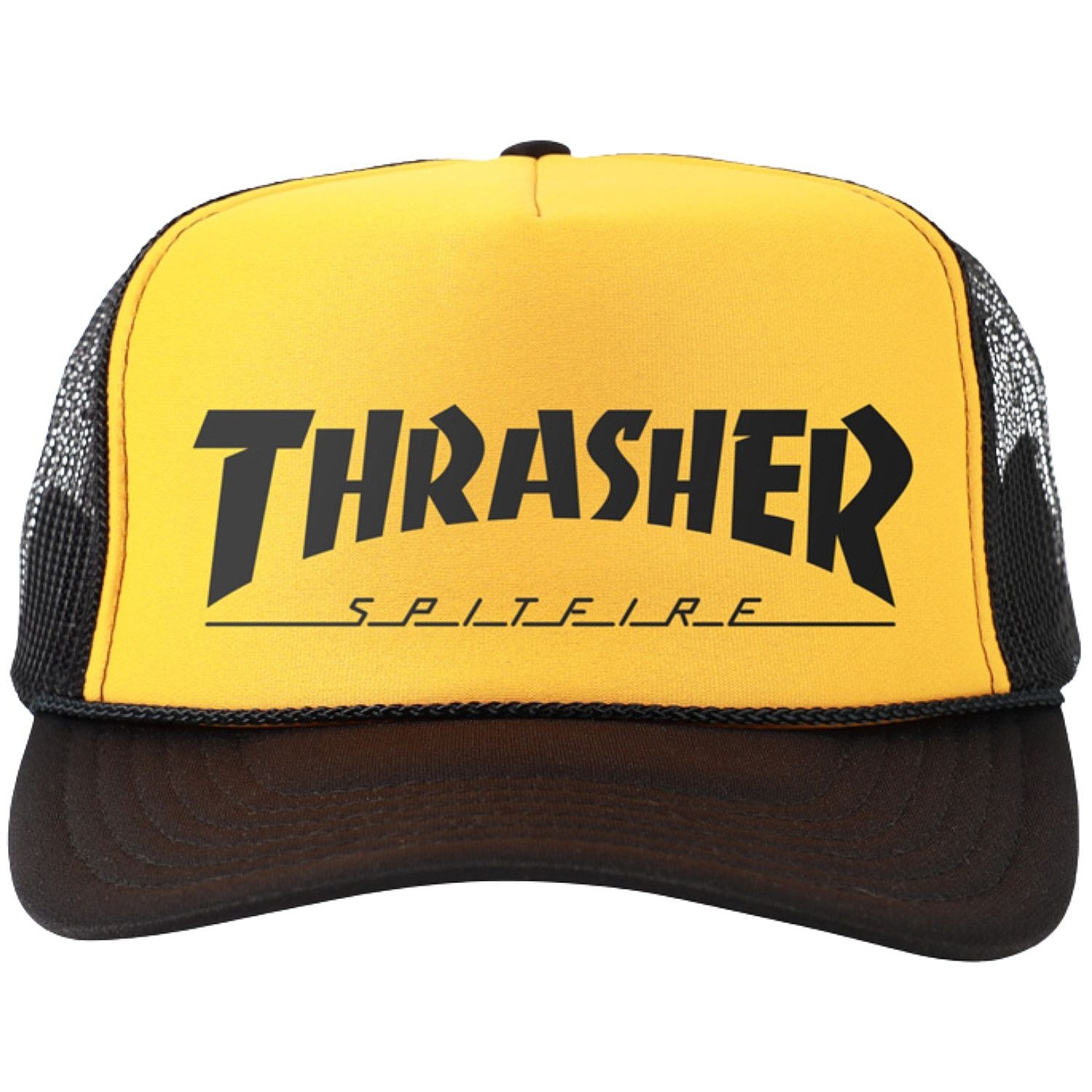 šiltovka Thrasher Thrasher X Spitfire Trucker - Black/Gold/Black - men´s