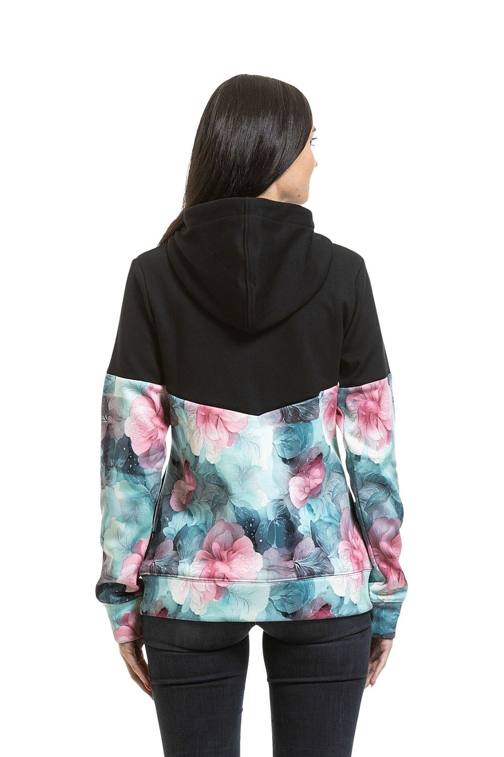 mikina Meatfly Omni Zip - Black/Flower