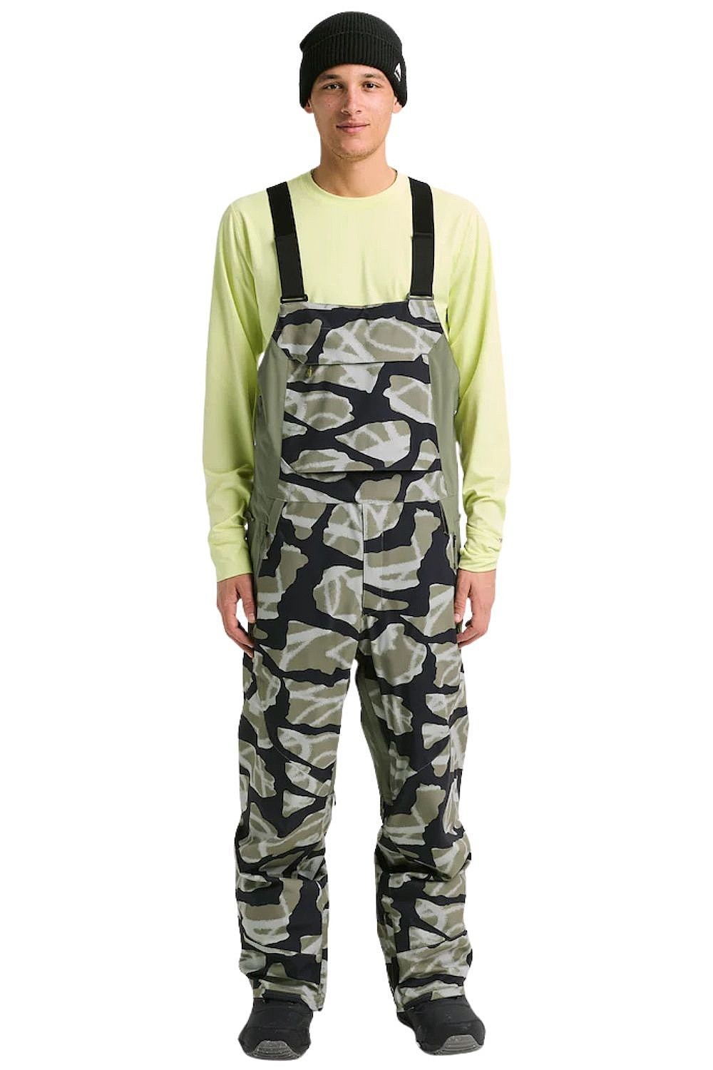 kalhoty Burton Reserve Bib 2L - Graffiti Camo/Forest Moss
