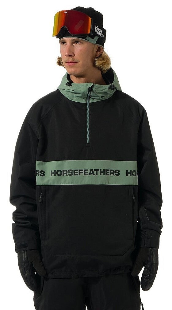 kurtka Horsefeathers Gordie - Black/Iceberg Green