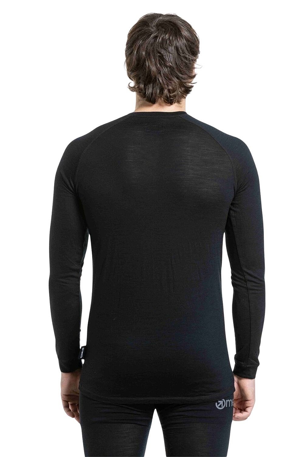 tričko Meatfly Bernie Merino LS - Black - men´s