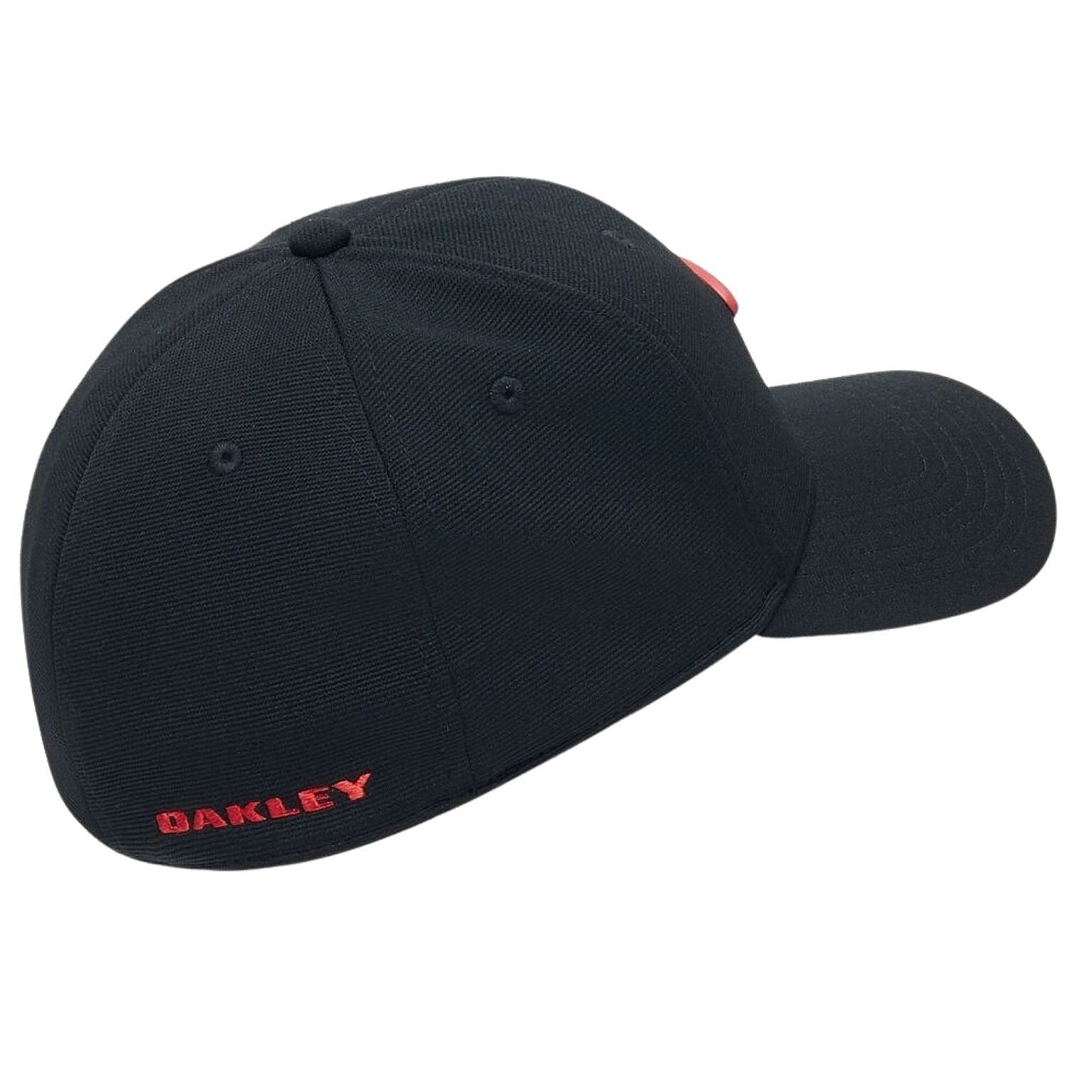 kšiltovka Oakley Tincan - Pitch Black/Flame Red