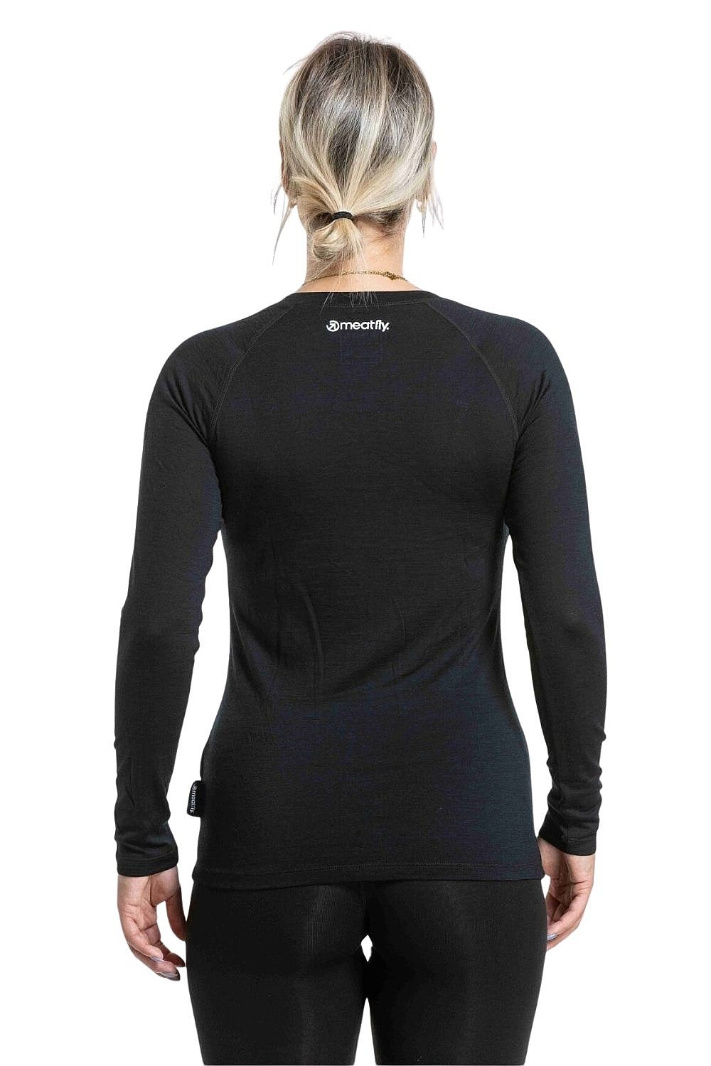 tričko Meatfly Lacey Merino LS - Black - women´s