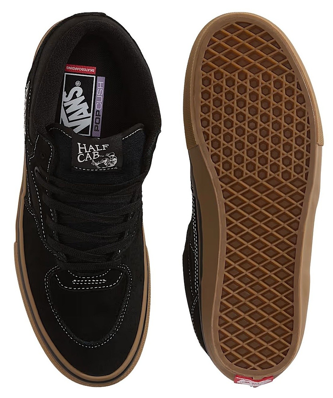 обувь Vans Skate Half Cab - Black/Gum/White - men´s