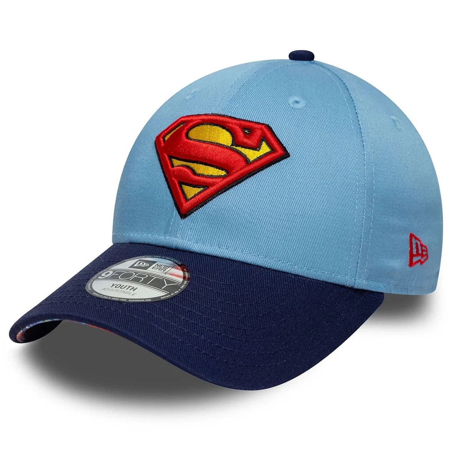 šiltovka New Era 9FO DC Warner Bros Superman Youth - Sky Blue/Navy - unisex junior