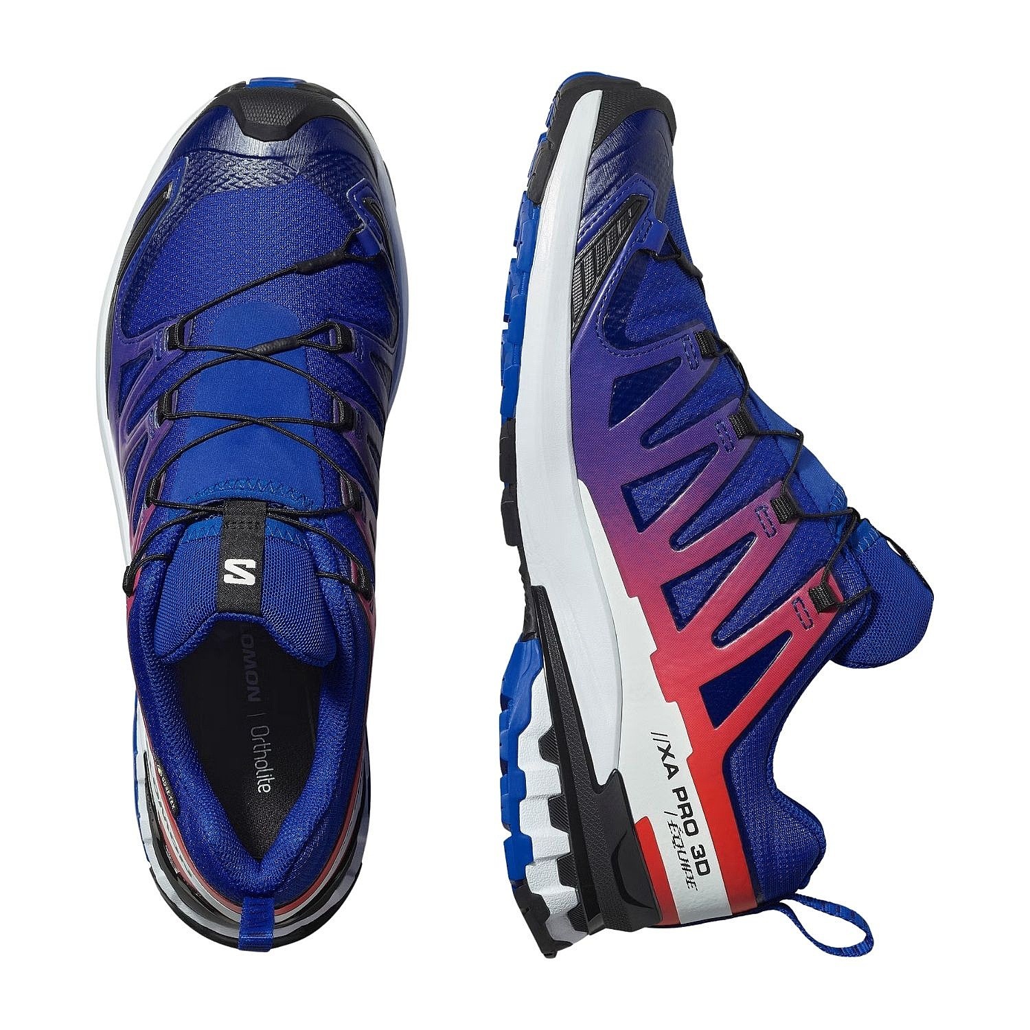 topánky Salomon XA Pro 3D V9 GTX Equipe - Surf The Web/Fiery Red/White