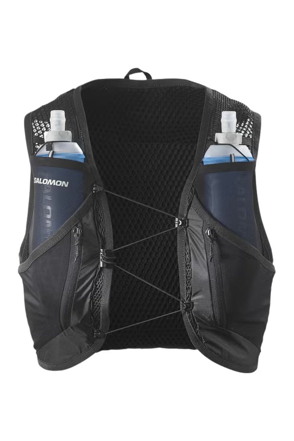 batoh Salomon Active Skin 12 With Flasks Set - Black/Metal