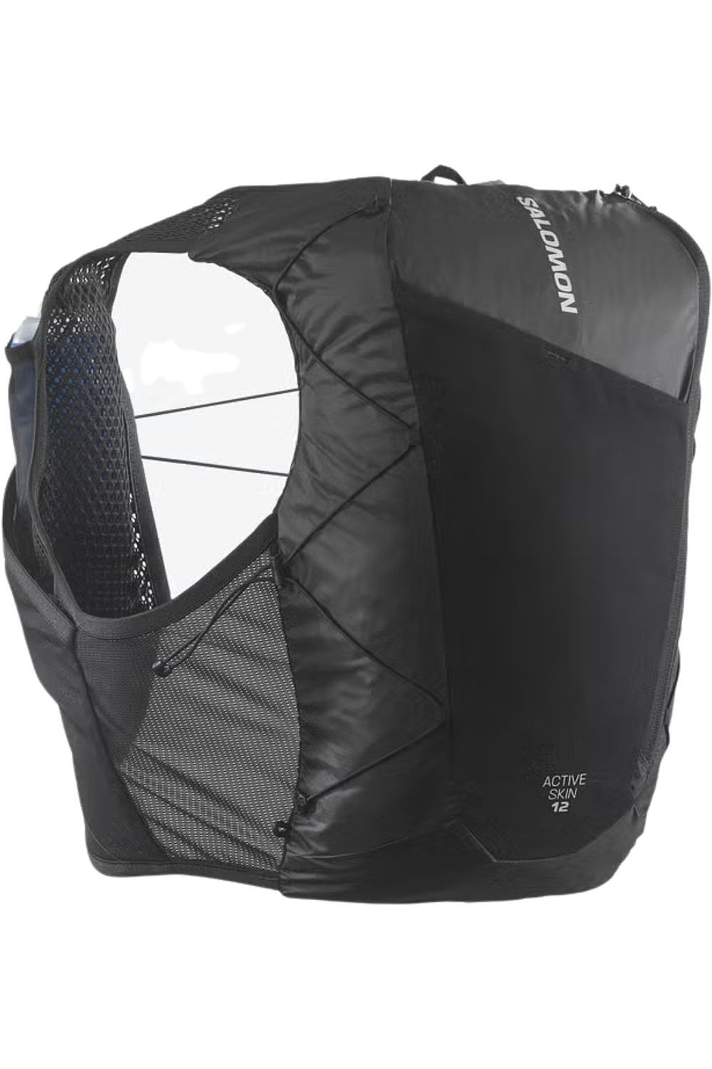 batoh Salomon Active Skin 12 With Flasks Set - Black/Metal