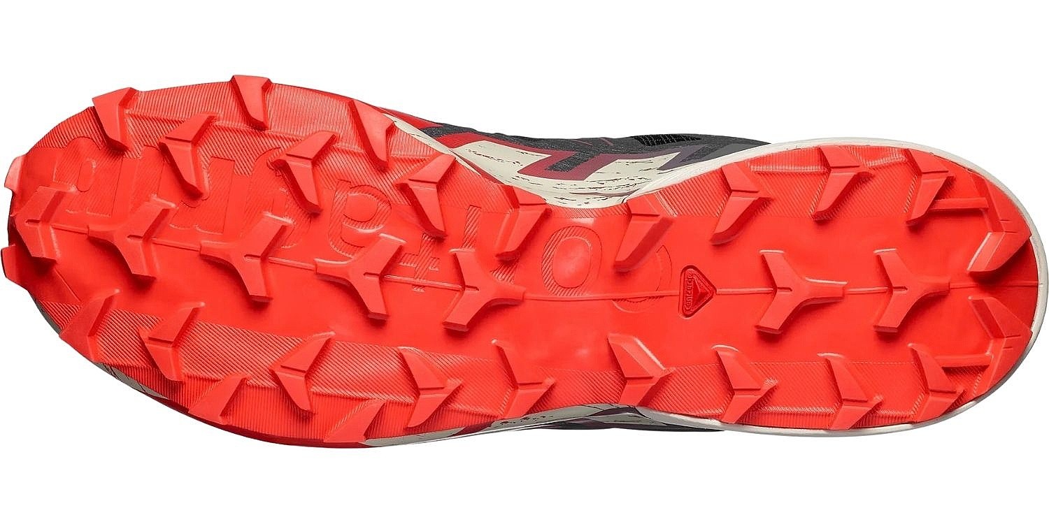topánky Salomon Speedcross 6 - Black/Fiery Red/Almond Milk - men´s