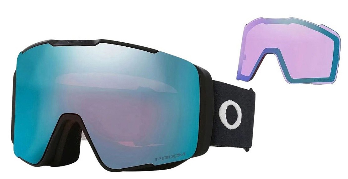 горнолыжные очки  Oakley Line Miner PRO L - Matte Black/Prizm Sapphire & Prizm Iced